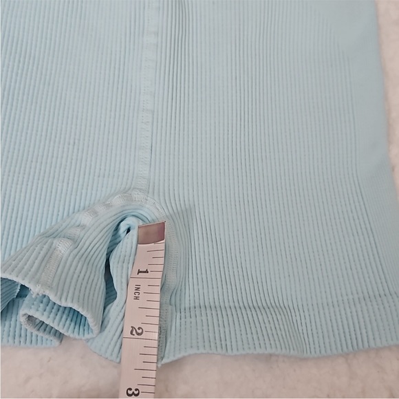 NWOT Free People Happiness Runs Bike Shorts Light Sky Size XS/S - Picture 2 of 3